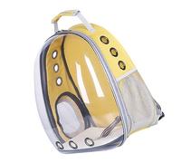 KIMISS Expandable Pet Carrier Backpack for Cats and Dogs - Cat Backpack Carrier with Transparent Window and Breathable Design - Pet Supplies/Dogs/ & Travel Products/ (Yellow)