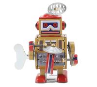 KIMISS Exquisite Retro Wind Up Robot Toy - Hand Made Vintage Iron Clockwork Robot for Cafe and Bar Decoration