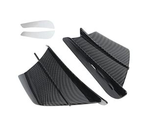KIMISS Fairing Wind Deflector, Universal 1 Pair Motorcycle Aerodynamic Wing Carbon Fibre Style Side Fairings Winglets