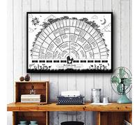 KIMISS Family Tree Chart - Blank Fillable Family Tree Poster for 6 Generations of Ancestry - Genealogy Wall Art, 60x40cm, Personalized History Chart (White #51)