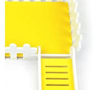 KIMISS Fence - PVC Washable & Detachable House Slide Hamsters, Golden Bears, Sugar Gliders (Yellow Background)