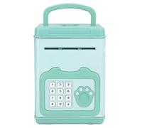 KIMISS Fingerprint Password Cash Piggy Bank for - Interactive Electronic ATM with Auto Scroll Paper, Cute Money Bank for Teaching Saving and Financial Skills (Green)