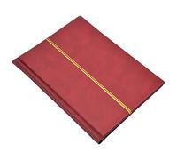 KIMISS Fireproof Coin Collection Book 250 Pocket Commemorative Coin Collecting Holder Storage Album Book for Home Fireproof Collection Album (Red)