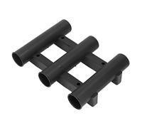 KIMISS Fishing Rod Holder ABS 3 Tubes Link Fishing Rod Holder Bracket - Ideal Tool Accessories Freshwater Seawater Kayak Yacht (Black)