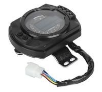 KIMISS Fit for Motorcycle DC12V 0-199Km/h LCD Digital Odometer Speedometer Tachometer Meter with Color Lights for Refitting