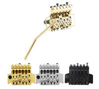 KIMISS Floyd Rose Style Electric Guitar Tremolo Bridge System - Double Rocking Spring Stabilizer, Enhanced Vibrato Control (Gold)