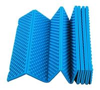 KIMISS Foldable Double Egg Crate Sleeping Pad - Thickened Foam Sleep Mat for Outdoor Camping - 186x57CM Travel-Friendly Design (Blue)