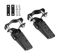 KIMISS Foldable Footrest Foot Step Pegs, Steel Pedal Highway Foot Peg Universal adjustable for Retro Motorcycle ATV electric bicycle, scooter (Black)