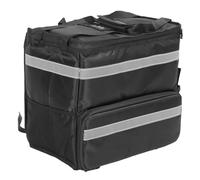 KIMISS Food Delivery Backpack - 1680D Ox Cloth Expandable Insulated Hot Pizza Bag for Efficient Delivery and Outdoor Use, Black