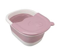 KIMISS Foot Soaking Tub - Foldable Foot Bath Bucket for and Adults, Plastic Wash Basin for Soak, Epsom Salt, and Essential Oils, Space-Saving Design (Roseate)