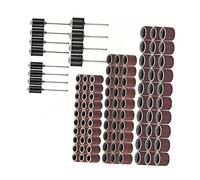 KIMISS For Inlay Rings Sanding Tool - 102 Pcs Sanding Band Sand Drum - Steel Copper Sand - Fine Grit 80 - Compatible with Ceramic, Stone, Glass, Wood