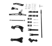 KIMISS Forward Control Kit Foot Pegs Assembly Front Footpegs Kit Complete Assembly CNC Machined Aluminum 6061 with Pegs Levers and Linkages for XL 883 1200 2014-2022 (Black)