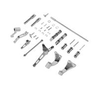 KIMISS Forward Control Kit Foot Pegs Assembly Front Footpegs Kit Complete Assembly CNC Machined Aluminum 6061 with Pegs Levers and Linkages for XL 883 1200 2014-2022 (Electroplated)