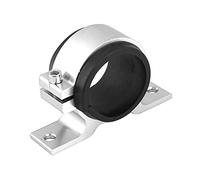 KIMISS Fuel Pump Clamp Fuel Filter Bracket Fuel Pump Mounting Bracket 50mm Fuel Pump Bracket Aluminum Alloy Car Fuel Pump Mounting Bracket Single Filter Clamp Cradle (Silver)