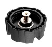 KIMISS Fuel Tank Cap, ABS Plastic Outboard Motorboat Gas Tank Cover Replacement Excellent Sealing, Easy Install for 12L/24L, Black + Gold