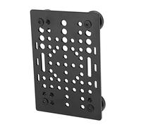 KIMISS Gantry Plate Aluminum High Strength Gantry Board Black Anodized 3D Printer Linear Universal Guide for Milling Machine 3D Printer Parts CNC Plate (Board with 4 Plastic Pulleys and Bearings)