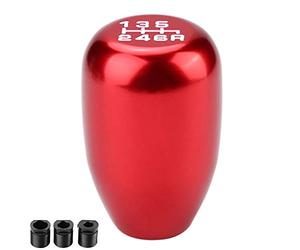 KIMISS Gear Shifter Head Car Gear Shift Knob Universal Gear Knob 6 Speed Gear Shift Knob Modification Manual Knob Gear Shift Head Shifter 6 Speed (Red)