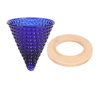 KIMISS Glass Coffee D, Pot Filter Reusable Glass Dripper Funnel Pour Over Origami Dripper Kettle Brewer AccessoriesBrown Makers Reusable Accessories Brown (Blue)