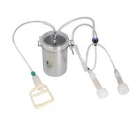KIMISS Goat Milking Machine Manual Milking Machine 2000ml Effort Saving Control Stainless Steel Bottle Portable Kit for Milk Plant Farm Goat Milker Hand