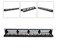 KIMISS Gold Plated 24 Port Mountable Data Patch Panel for CAT6 Network Cable Rack - Ideal for High-Speed Gigabit Connections