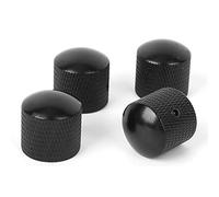 KIMISS Guitar Bass Dome Knob Volume Control Replacement Parts for TL Electric Guitar and JB/PB Bass - 4 Pcs Durable Metal Knobs with Wrench