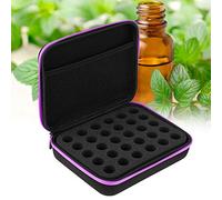 KIMISS Hard Shell Essential Oil Carrying Case for 5ml Bottles, Shockproof Storage Organizer with Zipper, Travel-Friendly Design (Purple)