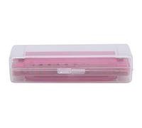 KIMISS Harmonica Fit for - Translucent 10 Hole Musical Instrument with Storage Box - Eco-Friendly Plastic Design in Green, Crimson, and Pink (Pinkish)