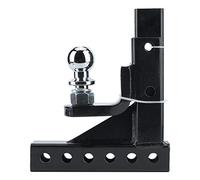 KIMISS Heavy Duty Adjustable Towbar Hitch for Trailer, 6500LBS Towing Capacity, Universal Fit for 2-Inch Receivers