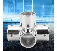 KIMISS Heavy Duty Marine Grade Stainless Steel 4-Way Hand Rail Fitting 25mm Round Base Hardware Accessories