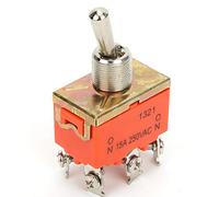 KIMISS Heavy Duty Mini Toggle Switch 10PCS E TEN1321 AC 15A 6 Pin ON ON 2 Position Toggle Switch Cap