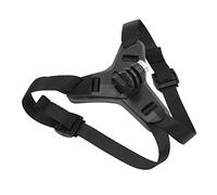 KIMISS Helmet Chin Mount with Adjustable Strap for Action Cameras - Motorcycle Helmet Camera Bracket for 7 6 5 and Others (Black)