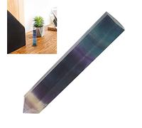 KIMISS Hexagonal Natural Fluorite Crystal Wand for Decoration Ornament - Healing Crystal Wand with Reiki Energy Rewritten (70mm-75mm)