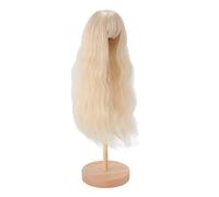 KIMISS High Elasticity Doll Wig for 1/4 Doll, 7 to 8 Inch DIY High Temperature Silk Long Curly Hair with Bangs, Arts, Crafts & Sewing/Crafting/Making Supplies (Light Gold)
