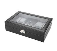 KIMISS High End Watch Display Case Organizer 8 Slots PU Leather Watch Storage Case Jewelry Display Box Holder