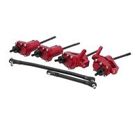 KIMISS High Performance Aluminum Front/Rear Axles Set for Axial SCX10 II 90046 90047 RC Crawler Car - Enhanced Ground Clearance Portal Axles for Extreme Durability Rewritten (Red)