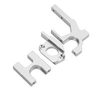 KIMISS High-Performance RC Motor Mount for 104001 1/10 RC Car Aluminum Alloy Motor Mount Base with Adjustable Bracket - Premium Holder for 104001 Rewritten (Silver)