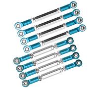 KIMISS High Torque Steering Pull Rod Metal Linkage Arm Tie Rod Ends Connector for WPL/MN/Feiyu (Blue)