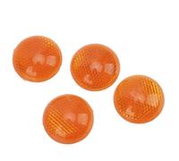 KIMISS High Visibility Reflective Warning Sticker - 4Pcs/Set 1.65in Orange Round Reflector for Motorcycle Car Truck - Weatherproof Reflective Sticker