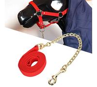 KIMISS Horse Halter Traction Rope Holding Ropes Accessory with Hook + Portable Livestock Horse Headstall + Durable Equine Tack