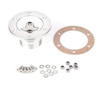 KIMISS ID 43.5mm/1.71in Aluminum Alloy Flush Mount Fuel Cell Tank Cap 6 Bolt Opening