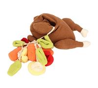 KIMISS Interactive Puzzle Dog Toys for Boredom and Stimulation Halloween Roast Turkey Vegetable Sniffing Toys Pets Hide Food Leakage Consumption Physical Training Play Plush
