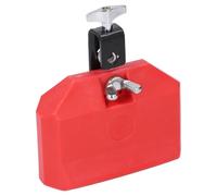 KIMISS Jam Block Percussion Instrument - Hard Plastic Latin Drum Block for Cowbell Stand with Secure Mounting Bracket and Wooden Drumstick