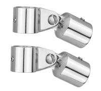 KIMISS Jaw Slide and Eye End, 316 Stainless Steel Bimini Top Hardware, Mirror Polished Fit for 7/8 Inch Round Tubes, Size, Adjustable Multi Angle Rotation, Marine Boat (7/8in / 22mm Diameter Round