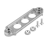 KIMISS JDM Battery Tie Down Car Battery Bracket Car Battery Mounting Bracket Heavy Duty Aluminum Car universal Battery Tie Down Bracket Hold Lock Anodized for CRX (Silver)