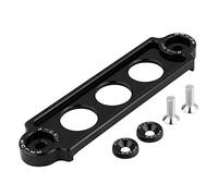 KIMISS JDM Battery Tie Down Car Battery Bracket Car Battery Mounting Bracket Heavy Duty Aluminum Car Universal Battery Tie Down Bracket Hold Lock Anodized for CRX (Black)