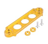 KIMISS JDM Battery Tie Down Car Battery Bracket Car Battery Mounting Bracket Heavy Duty Aluminum Car universal Battery Tie Down Bracket Hold Lock Anodized for CRX (Gold)