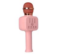 KIMISS Karaoke Phone Handheld Portable KTV Mic for Adults & | Professional Vocal & Background Music Blending | Rechargeable Wireless Phone (Pink)