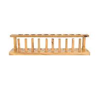 KIMISS Laboratory Test Tube Rack, Wooden, Essential Chemistry Equipment, Ideal for Classroom and Research Settings (Wooden test tube rack 10 holes)