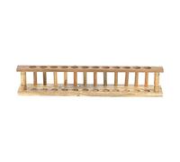 KIMISS Laboratory Test Tube Rack, Wooden, Essential Chemistry Equipment, Ideal for Classroom and Research Settings (Wooden test tube rack 12 holes)