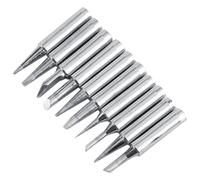 KIMISS Lead- Copper Soldering Iron Tips 900M-T Set for Soldering Rework Stations - 10 Varied Tips for Precise (10pcs Soldering Iron Head + Welding Table Handle)